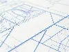 Architectural blueprint overlay