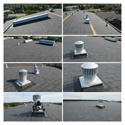 Roof restoration example
