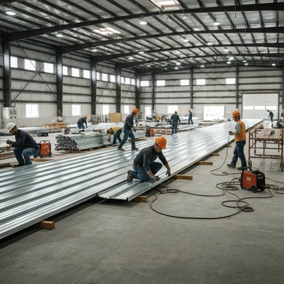 Metal roof installation process