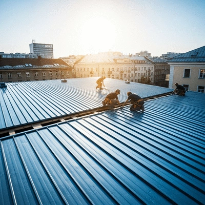 Metal roofing installation