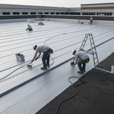 Commercial roof restoration process