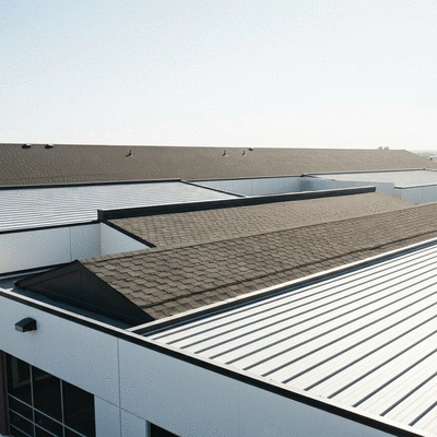 Lifestyle image featuring commercial roofing materials
